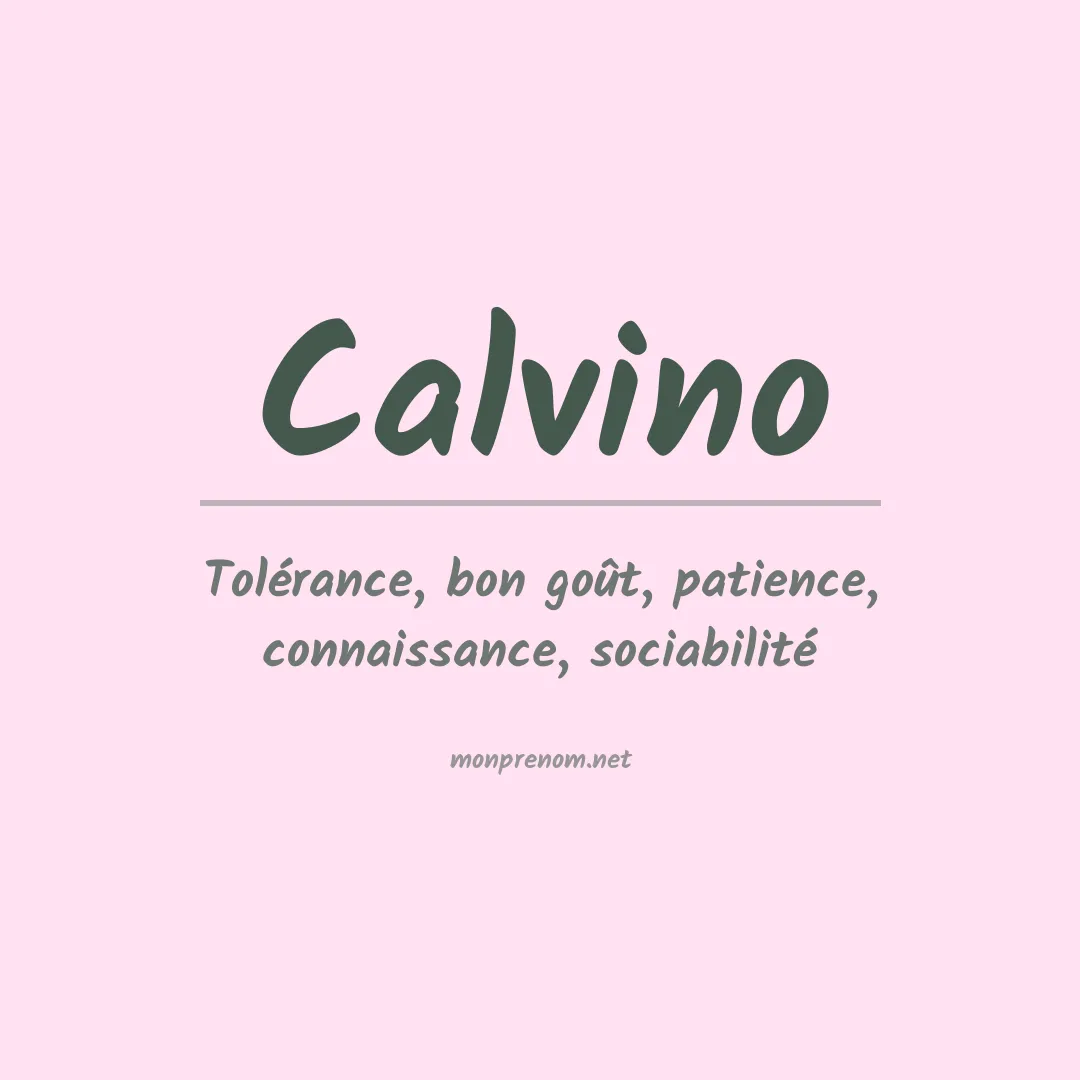 Signification du Prénom Calvino