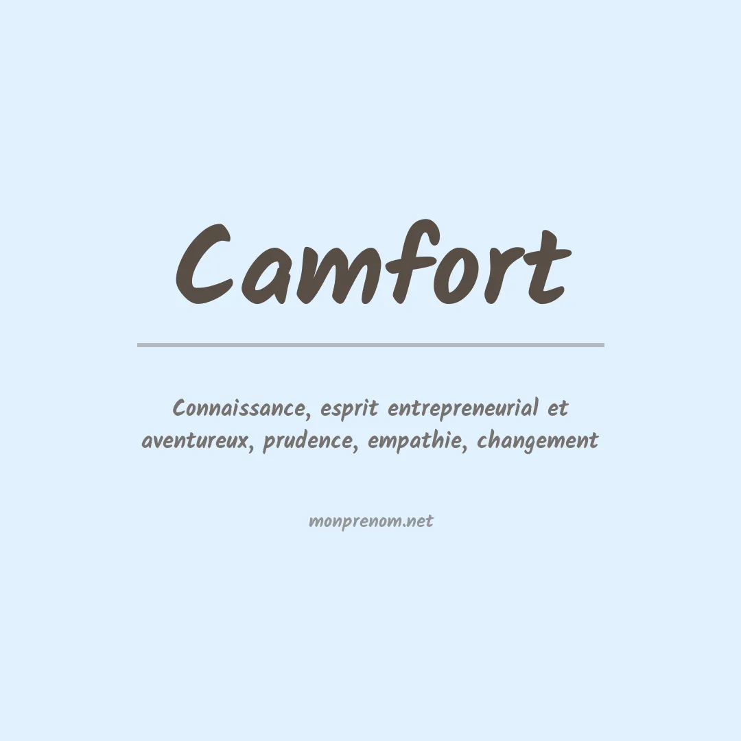 Signification du Prénom Camfort Signification du Prénom Camfort