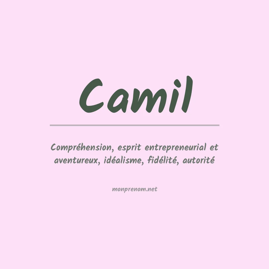 Signification du Prénom Camil