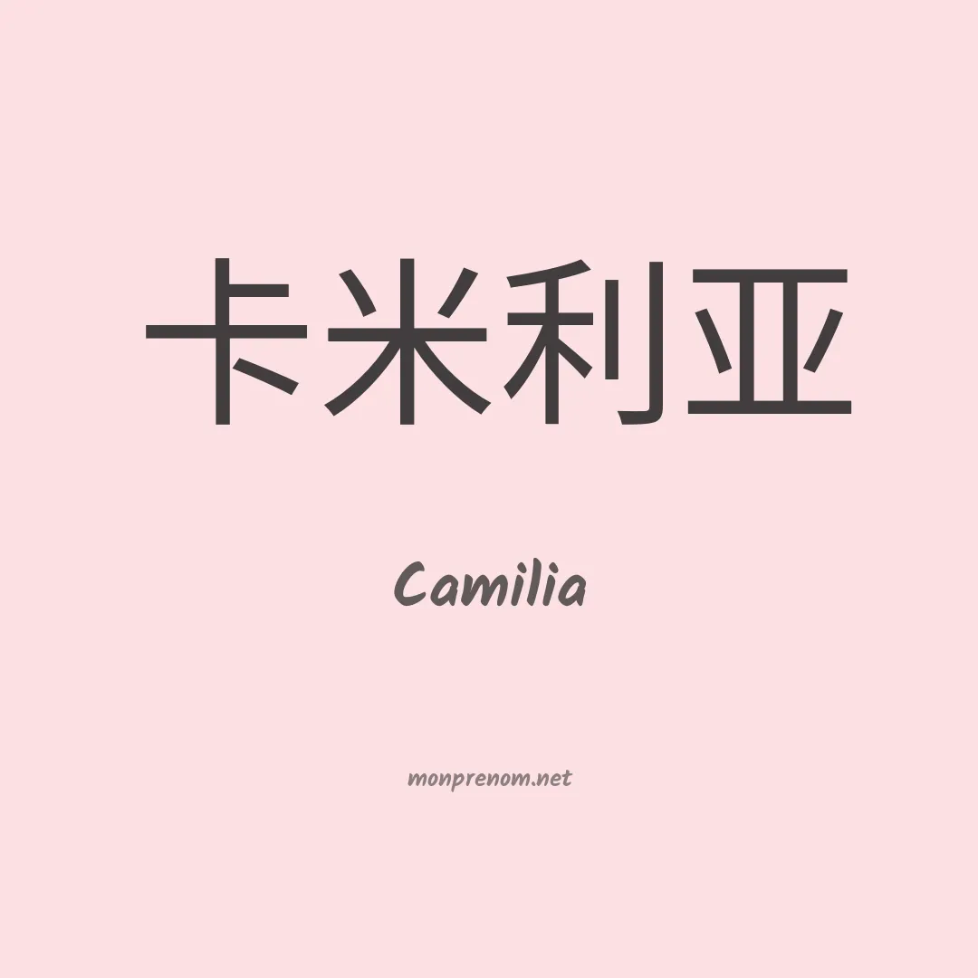 Camilia en chino