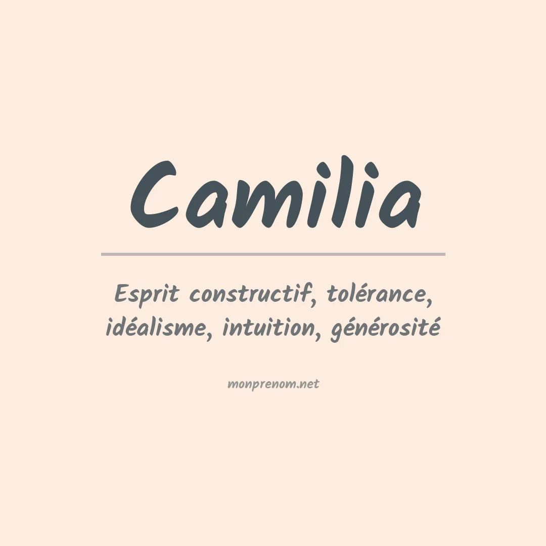 Signification du Prénom Camilia