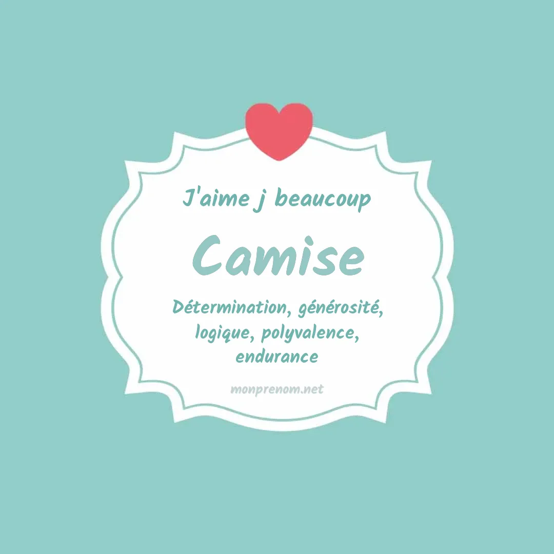 j'aime beaucoup Camise