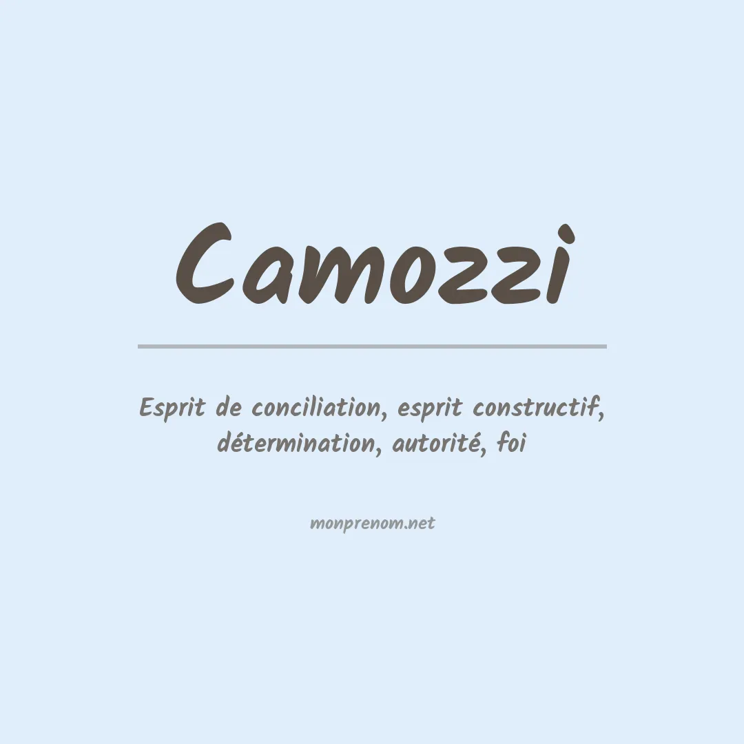 Signification du Prénom Camozzi