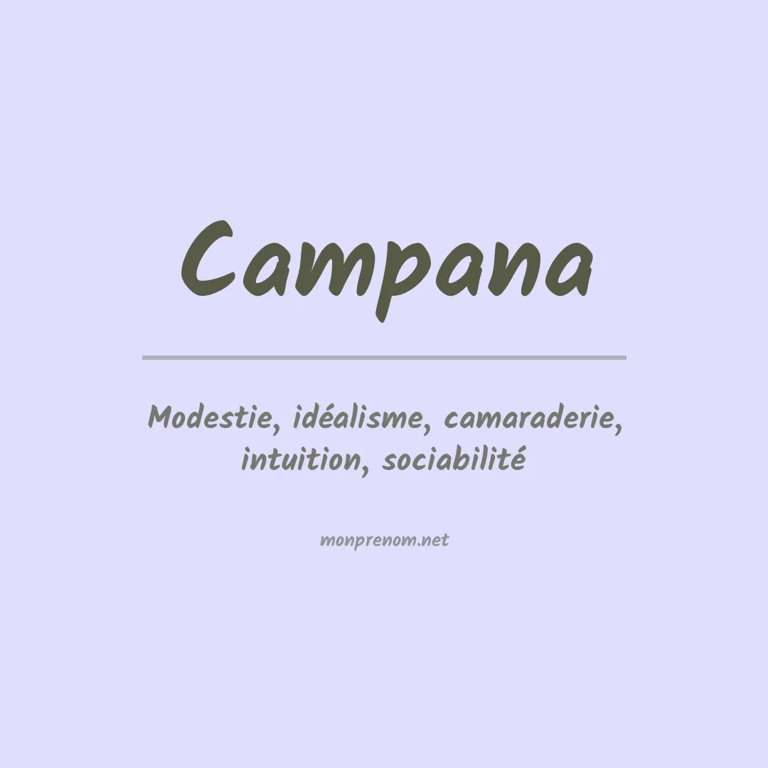 Signification du Prénom Campana