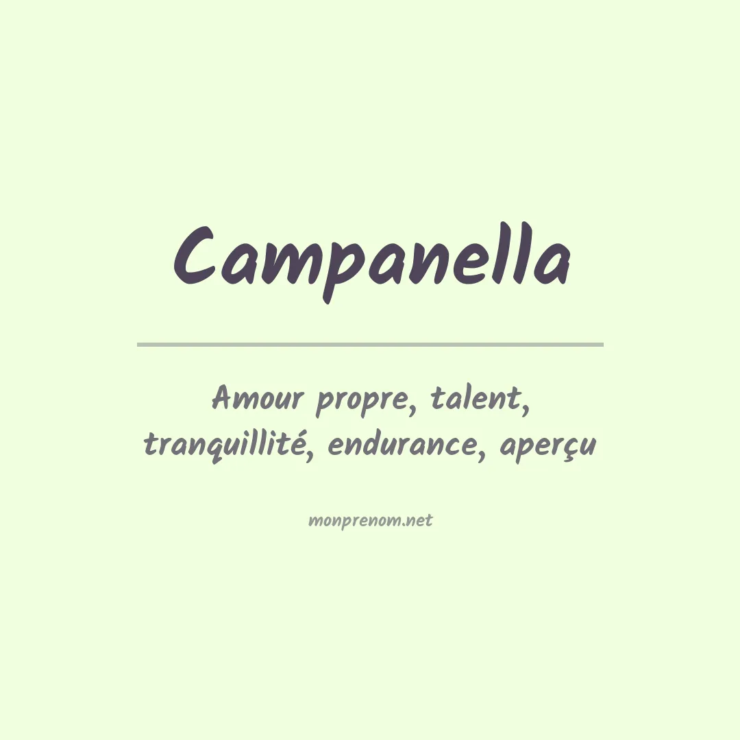 Signification du Prénom Campanella