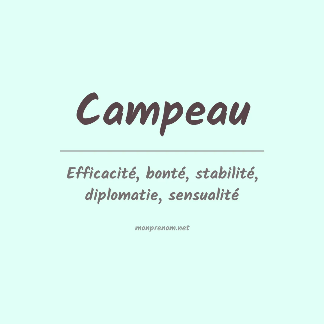 Signification du Prénom Campeau