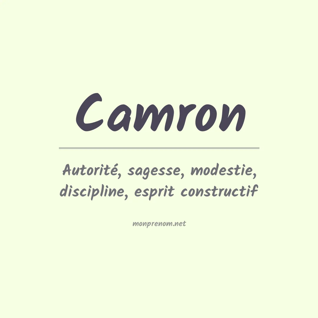Signification du Prénom Camron
