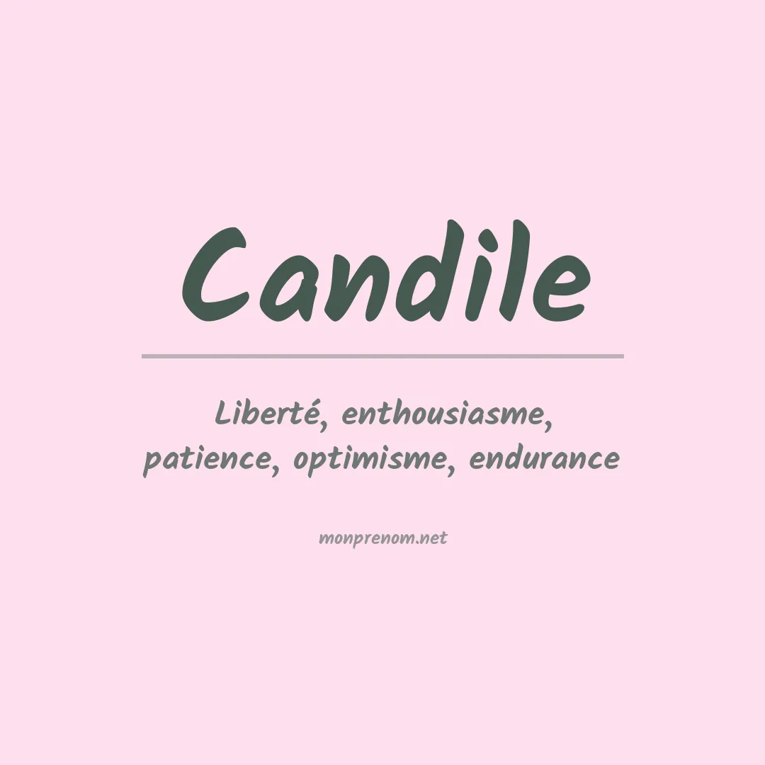 Signification du Prénom Candile Signification du Prénom Candile