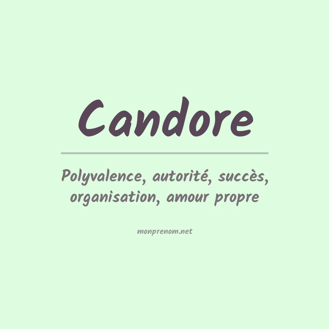 Signification du Prénom Candore Signification du Prénom Candore