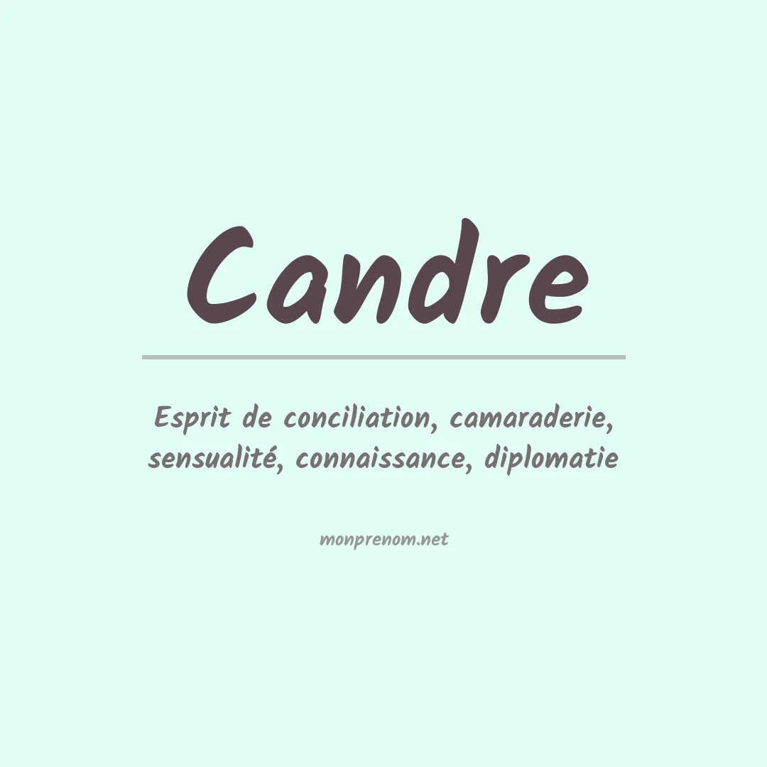 Signification du Prénom Candre Signification du Prénom Candre