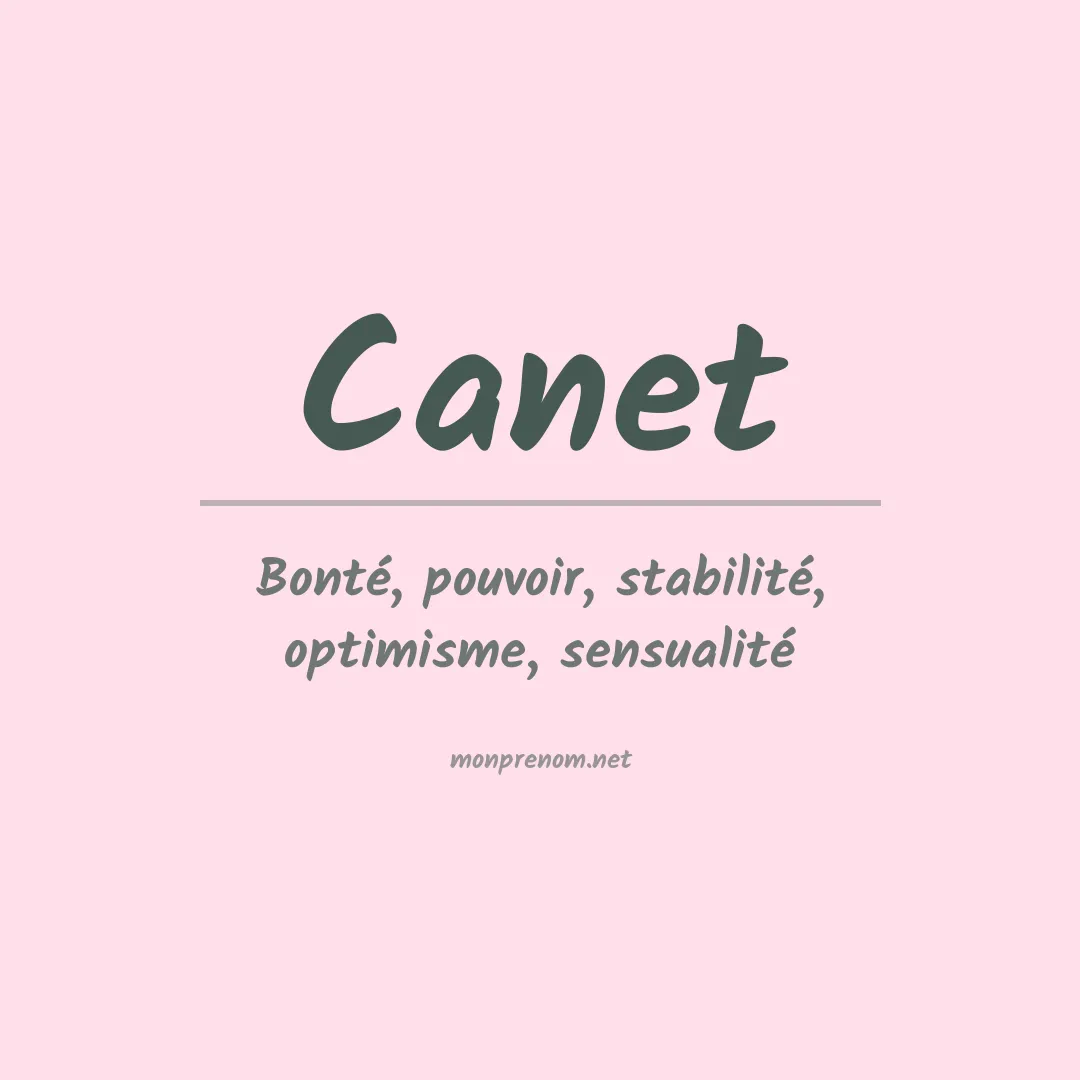 Signification du Prénom Canet