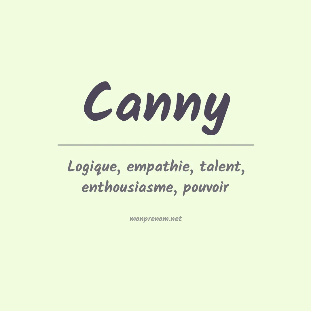 Signification du Prénom Canny