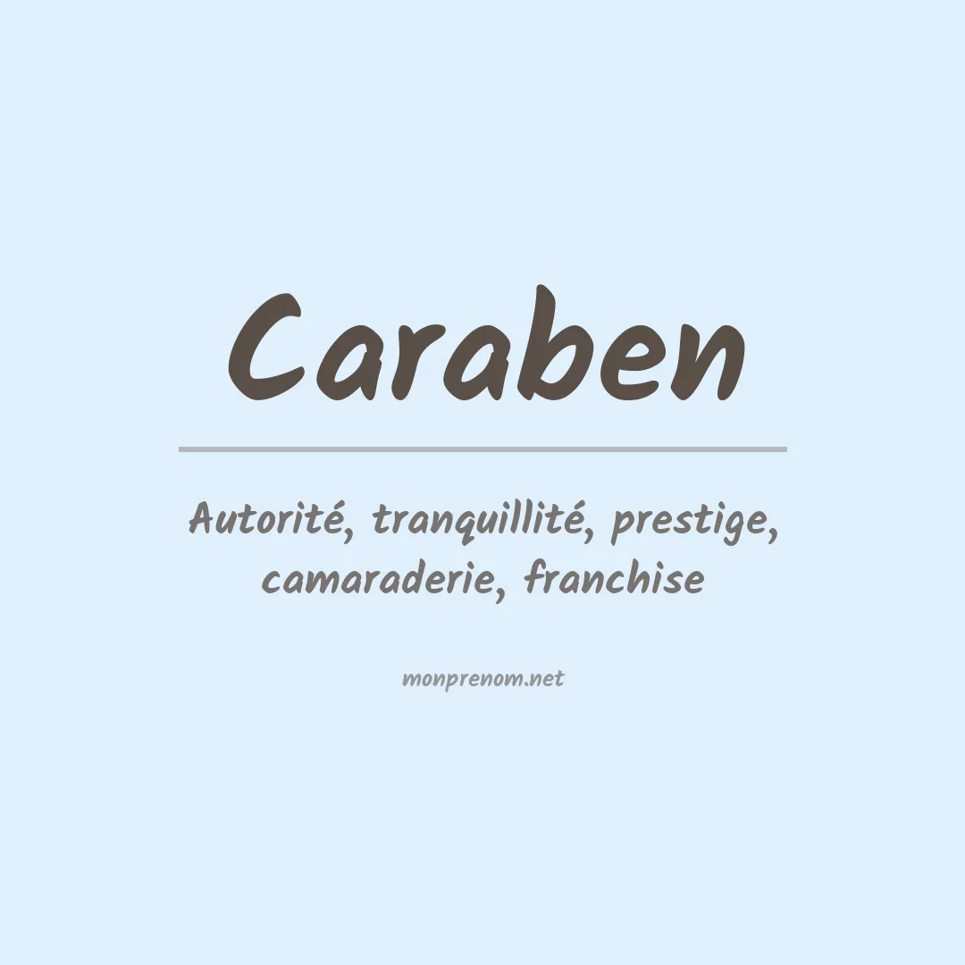 Signification du Prénom Caraben Signification du Prénom Caraben
