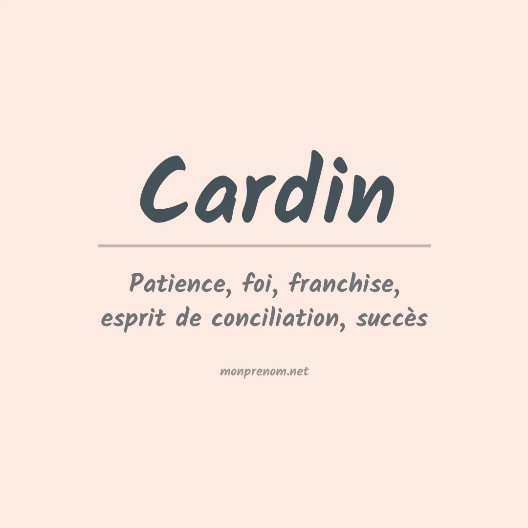 Signification du Prénom Cardin