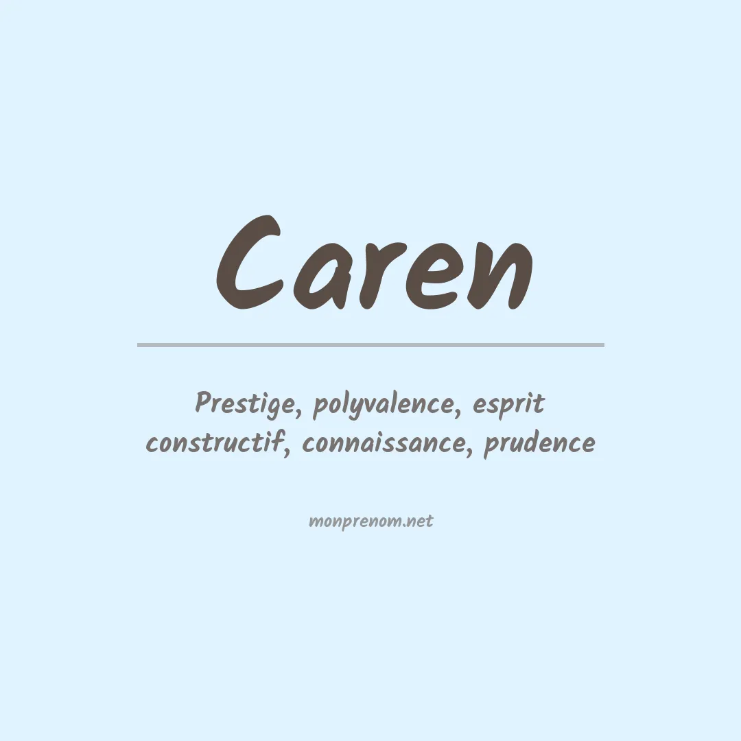 Signification du Prénom Caren