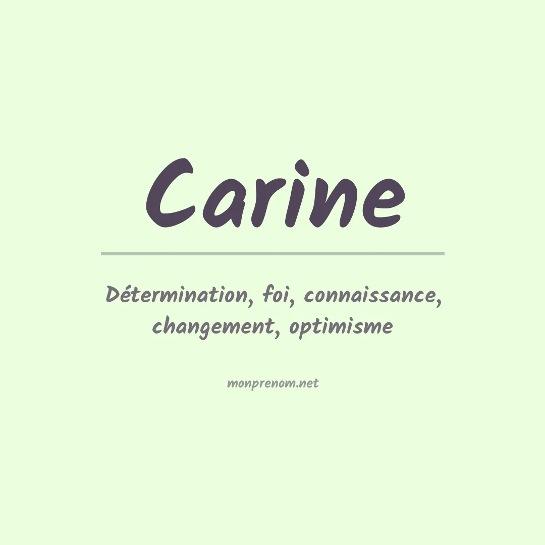 Signification du Prénom Carine