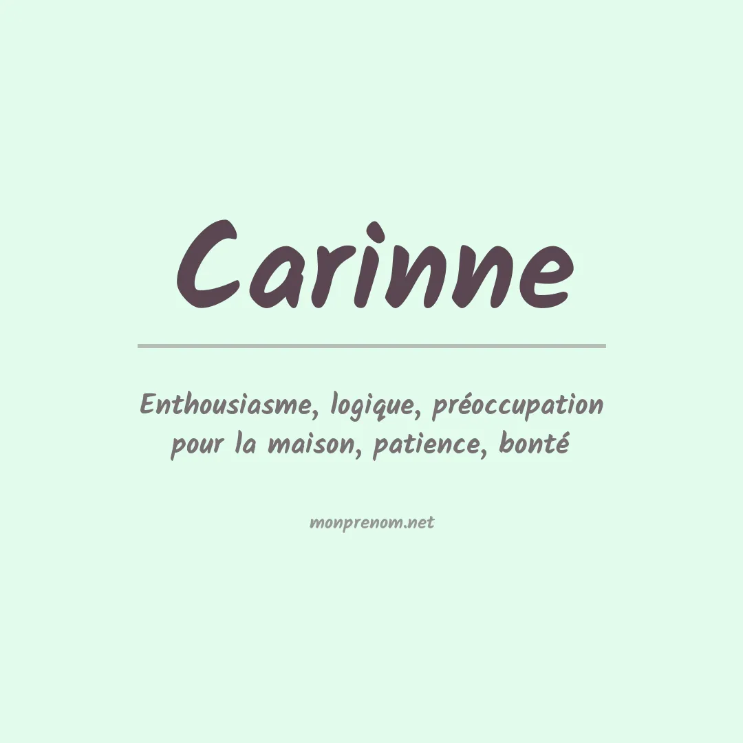 Signification du Prénom Carinne