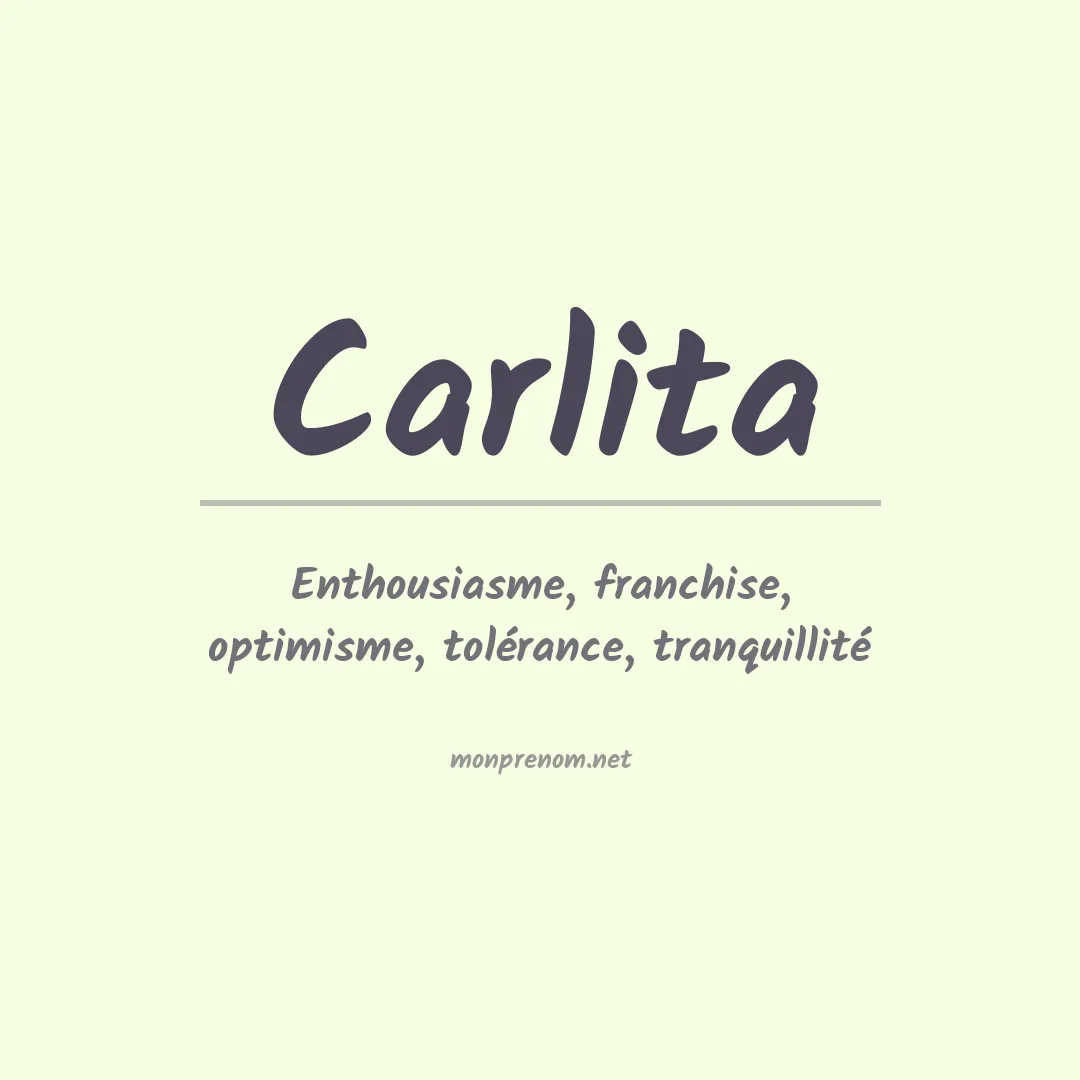Signification du Prénom Carlita Signification du Prénom Carlita
