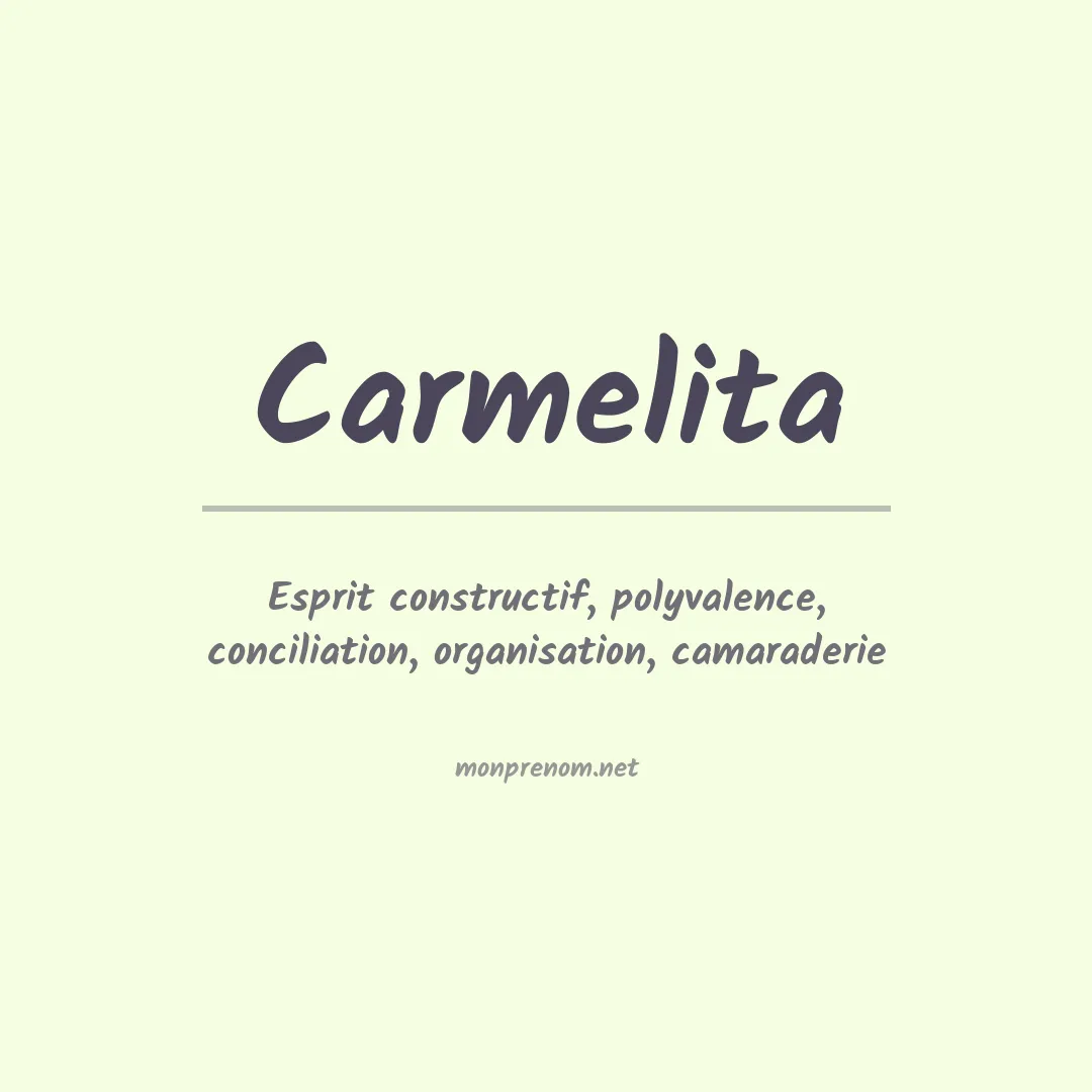 Signification du Prénom Carmelita