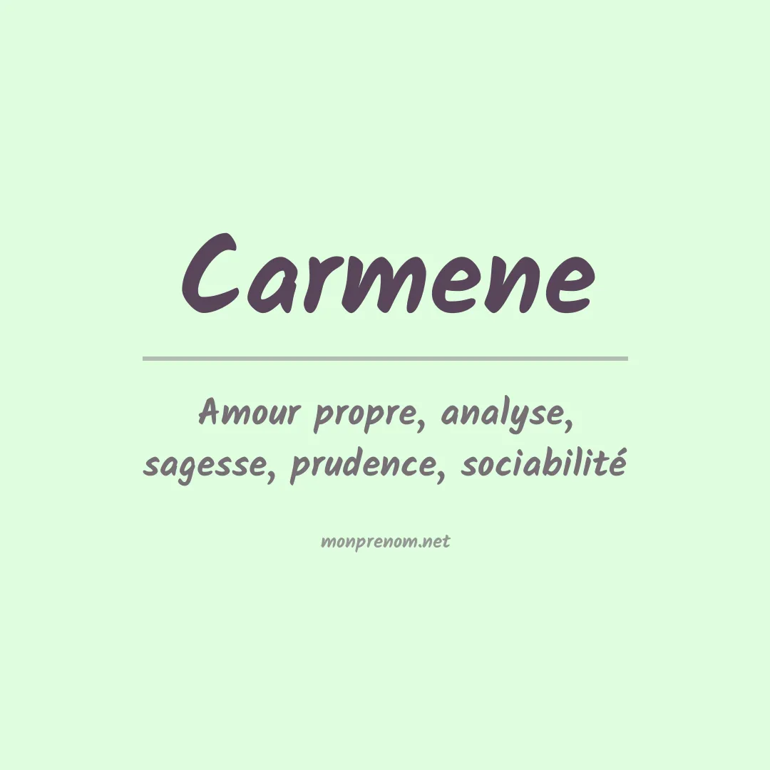 Signification du Prénom Carmene Signification du Prénom Carmene