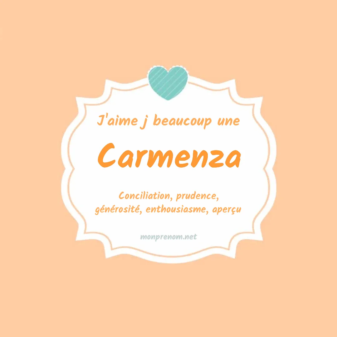 j'aime beaucoup Carmenza