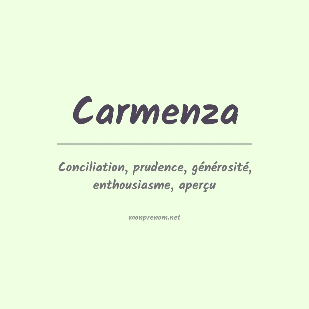 Signification du Prénom Carmenza
