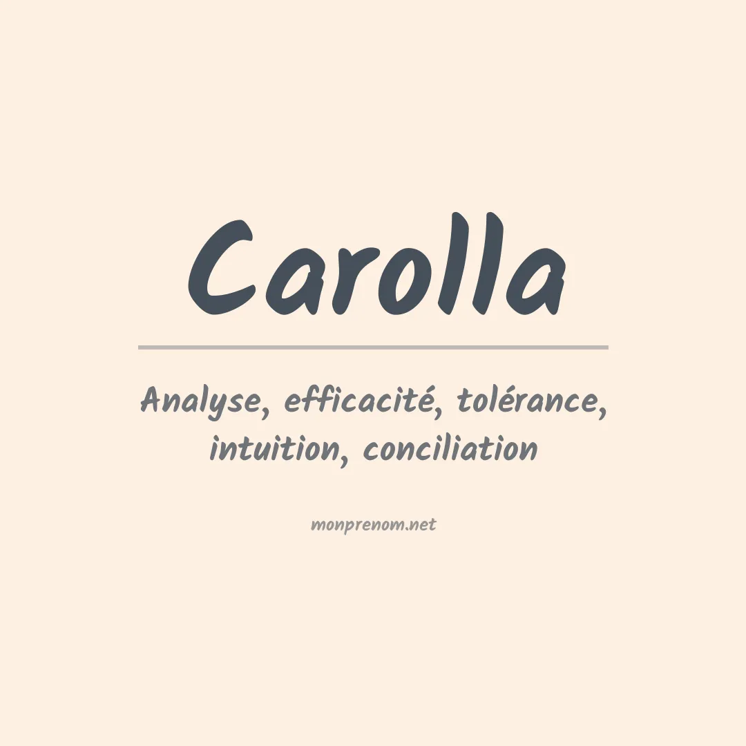 Signification du Prénom Carolla