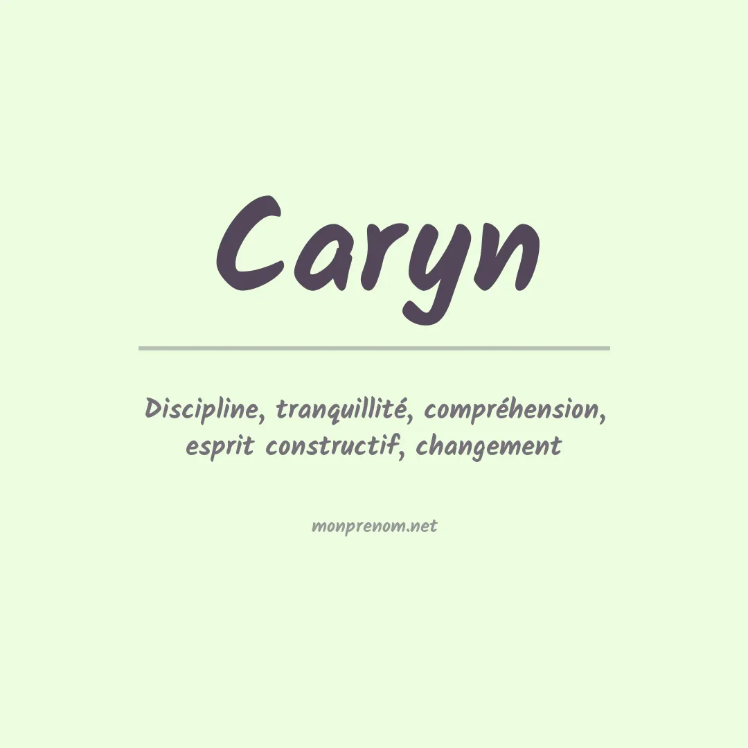 Signification du Prénom Caryn