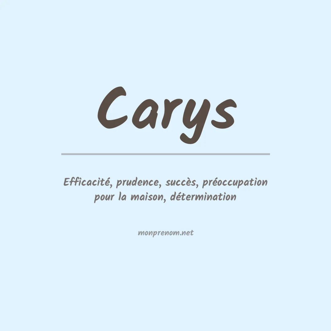 Signification du Prénom Carys Signification du Prénom Carys
