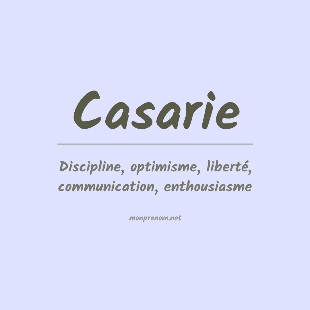 Signification du Prénom Casarie Signification du Prénom Casarie