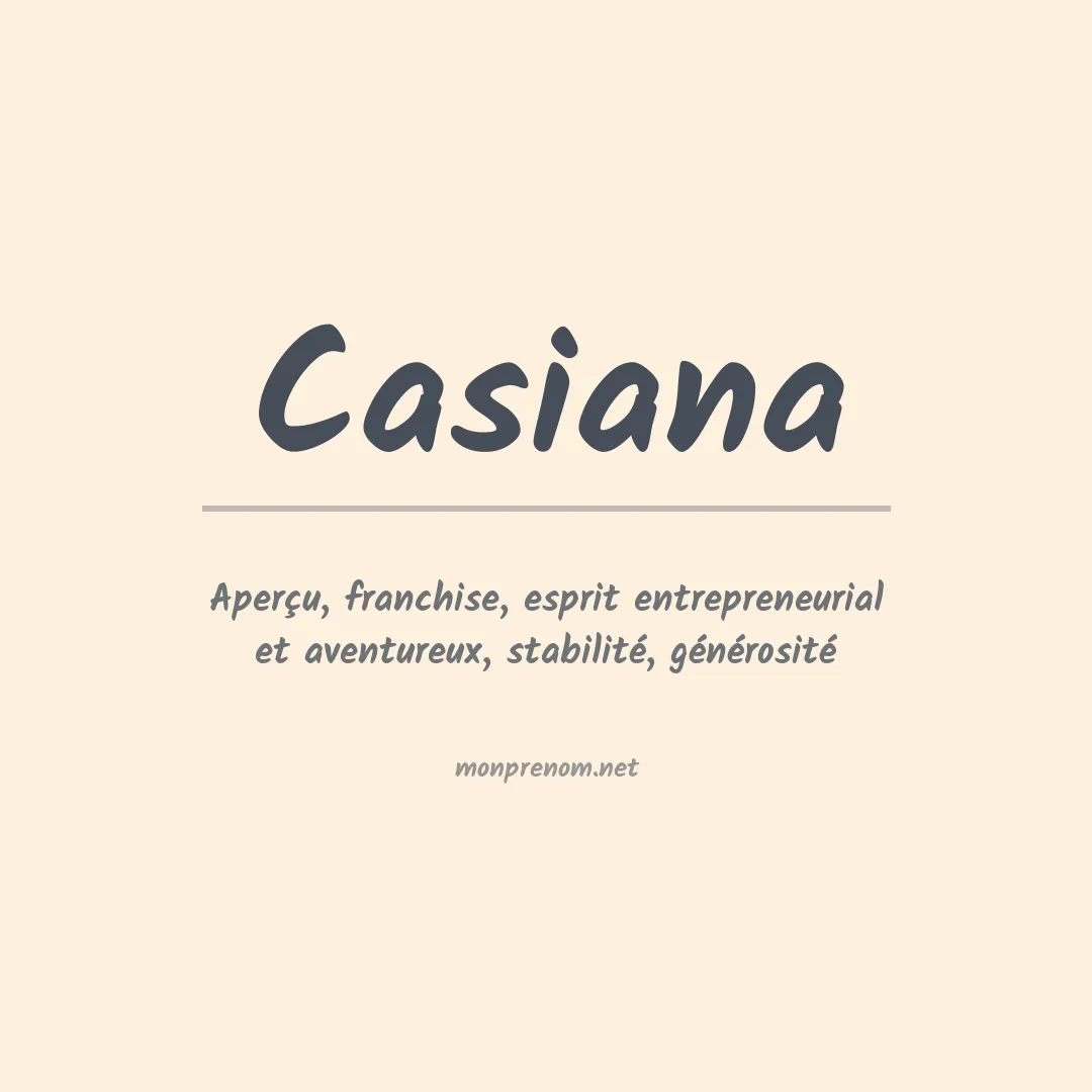Signification du Prénom Casiana Signification du Prénom Casiana