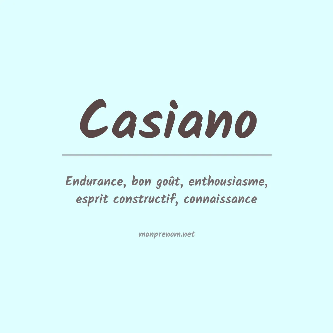 Signification du Prénom Casiano