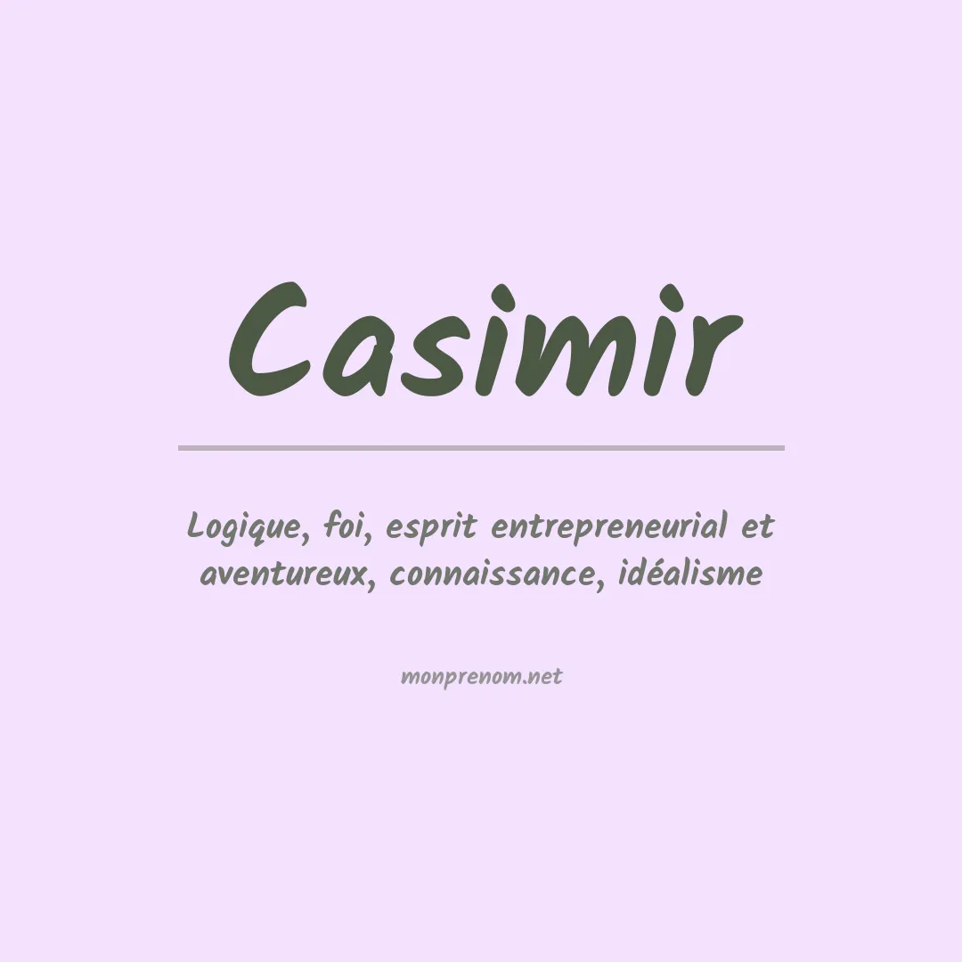 Signification du Prénom Casimir