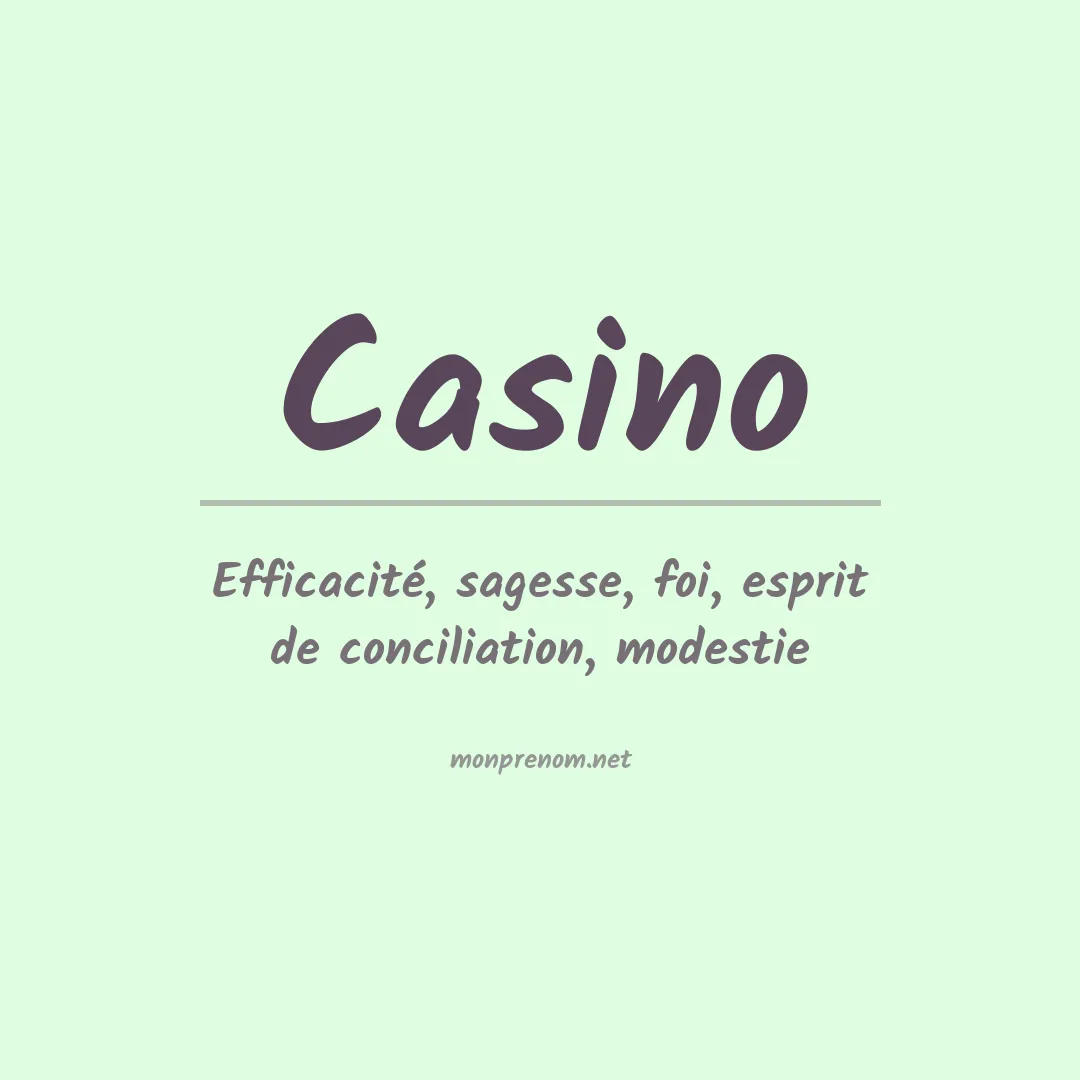 Signification du Prénom Casino
