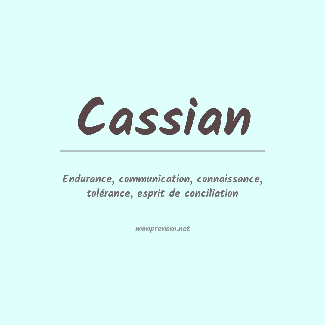 Signification du Prénom Cassian Signification du Prénom Cassian