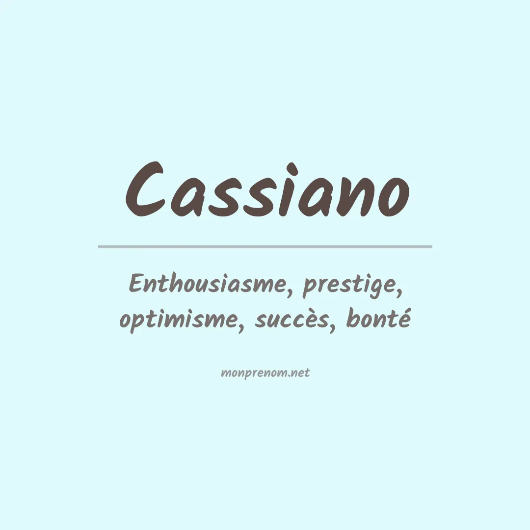 Signification du Prénom Cassiano