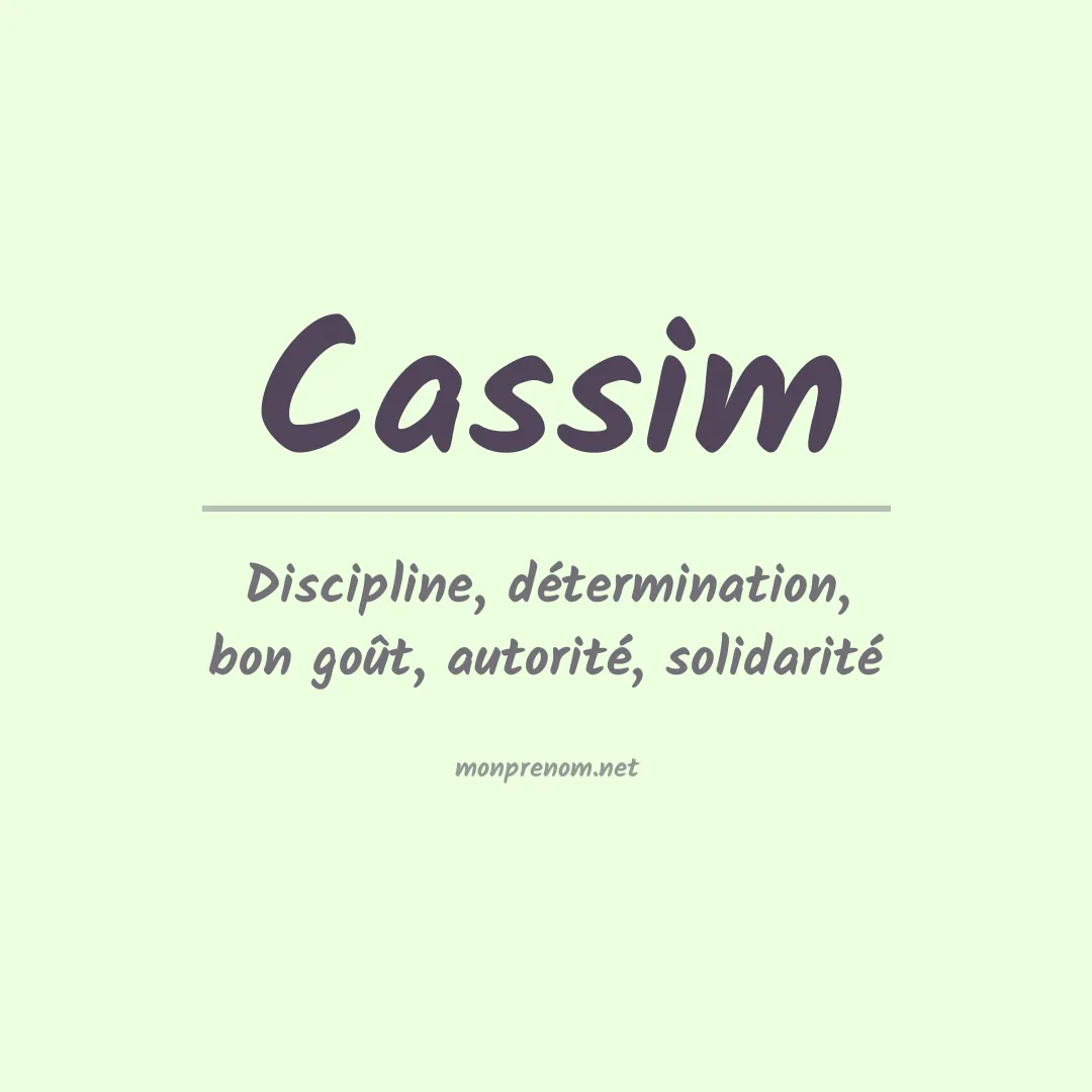 Signification du Prénom Cassim Signification du Prénom Cassim