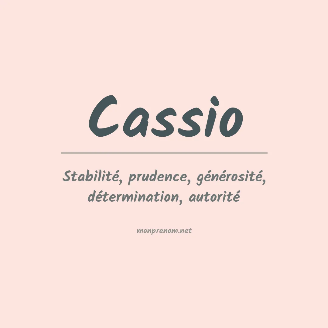 Signification du Prénom Cassio