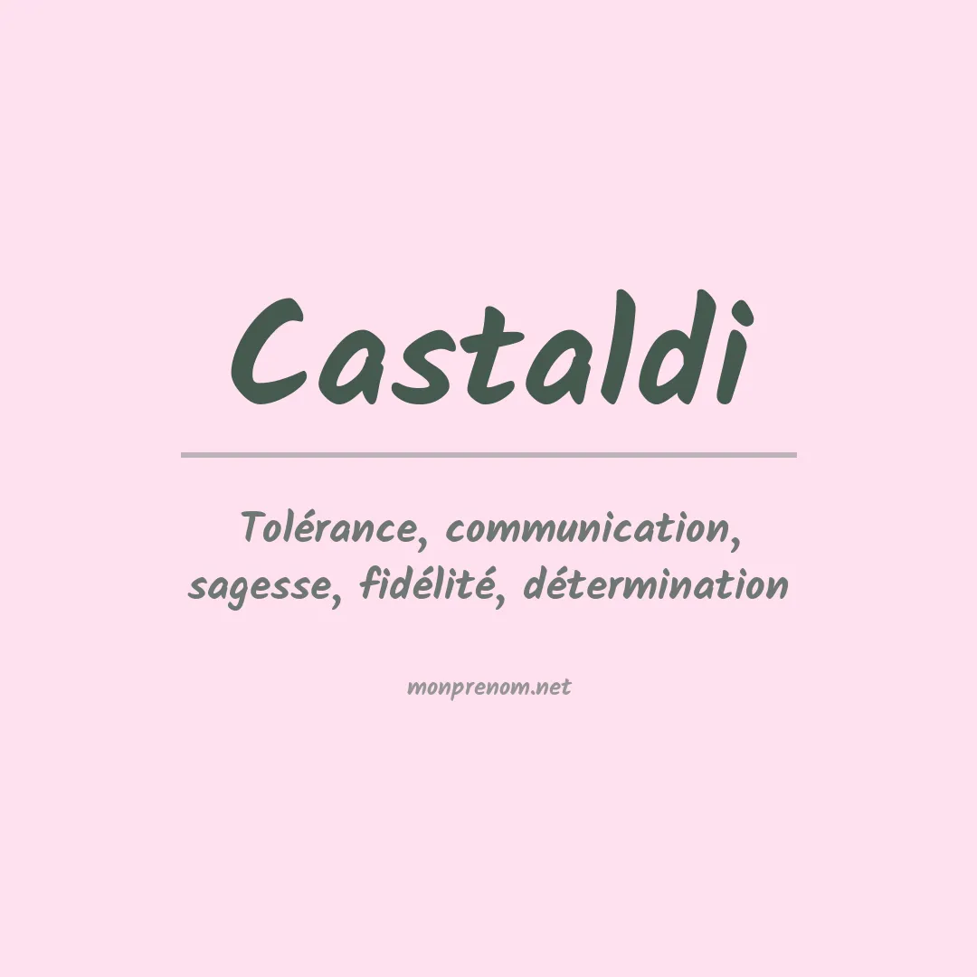 Signification du Prénom Castaldi