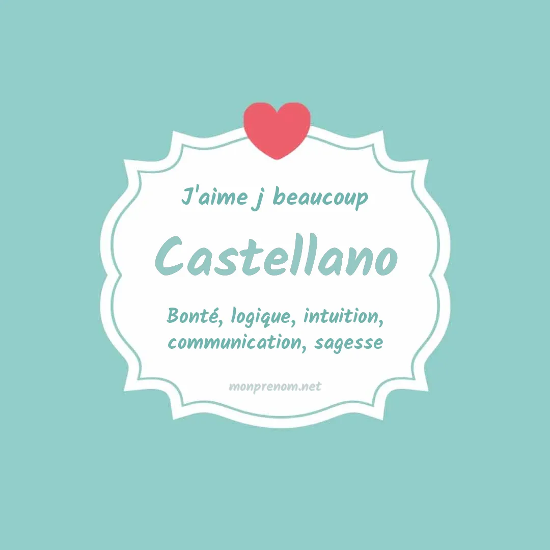 j'aime beaucoup Castellano
