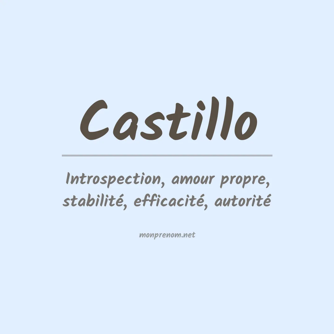 Signification du Prénom Castillo