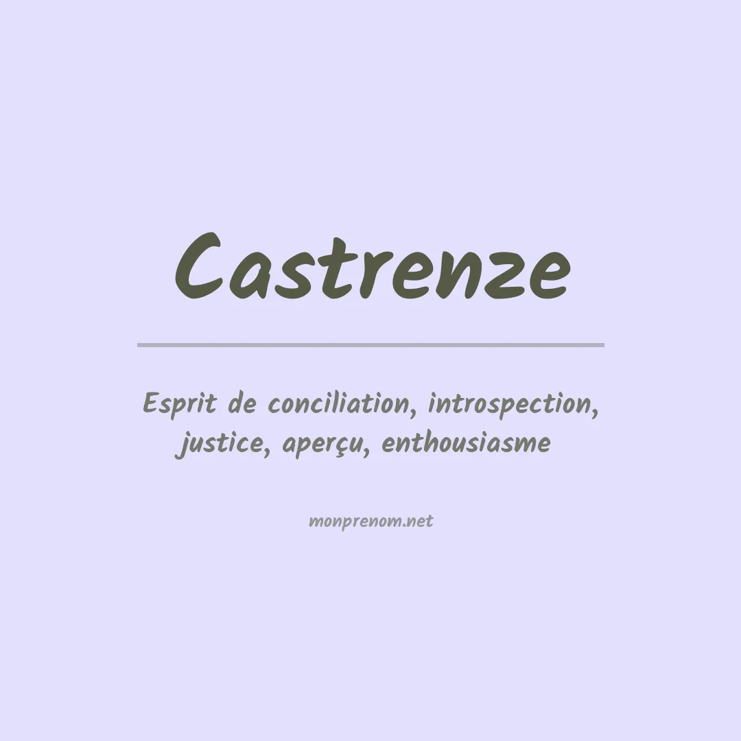 Signification du Prénom Castrenze Signification du Prénom Castrenze