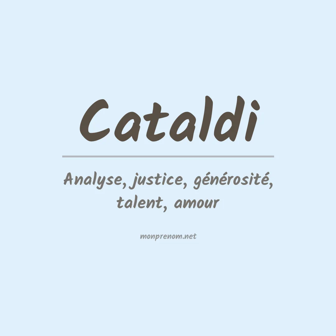 Signification du Prénom Cataldi