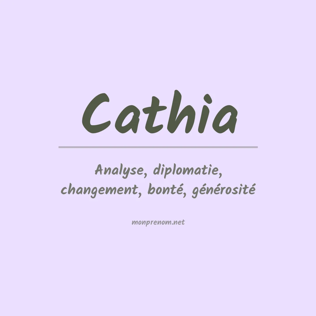 Signification du Prénom Cathia
