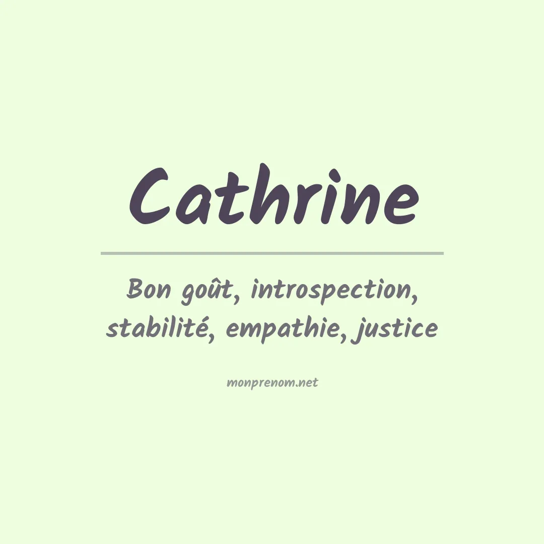 Signification du Prénom Cathrine Signification du Prénom Cathrine