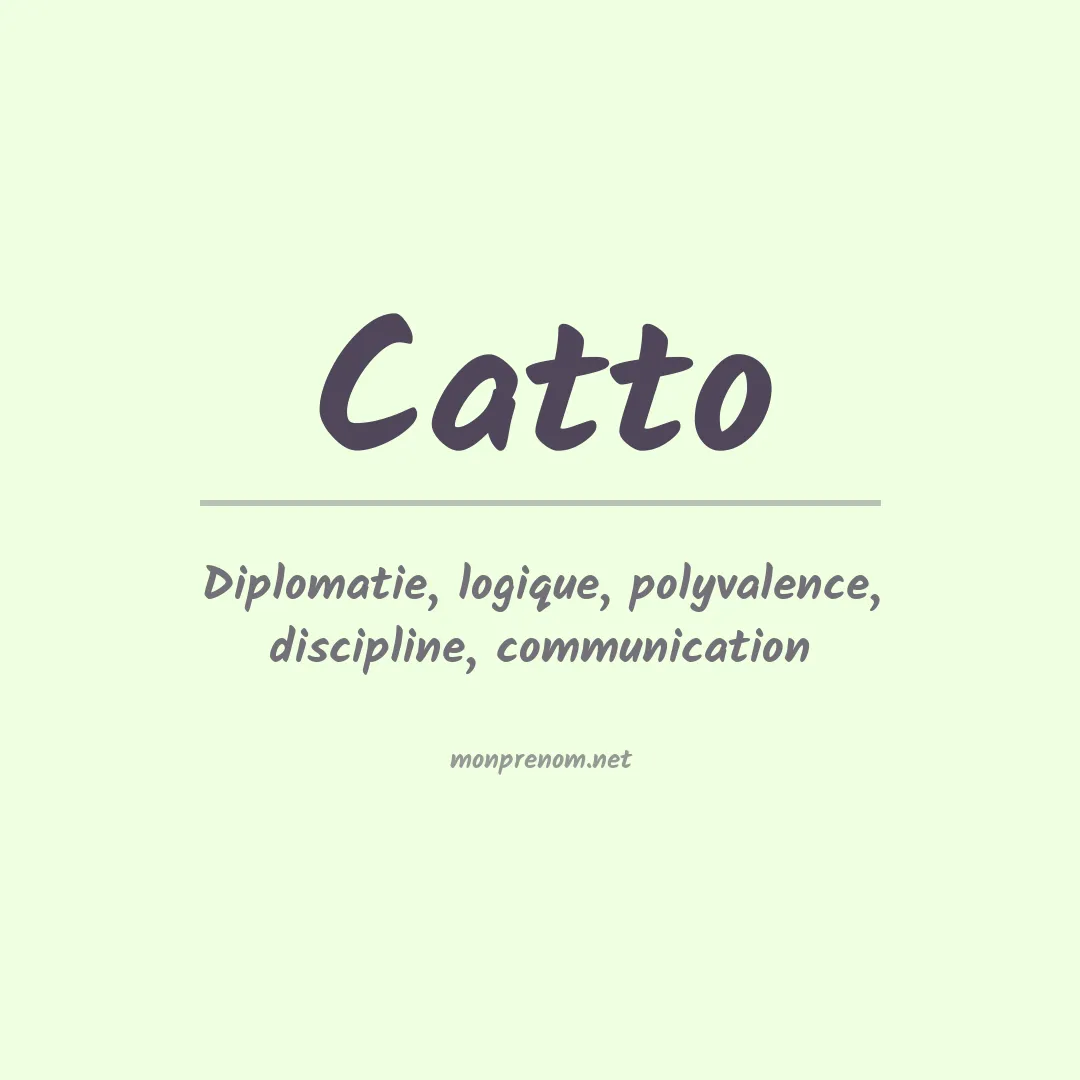 Signification du Prénom Catto