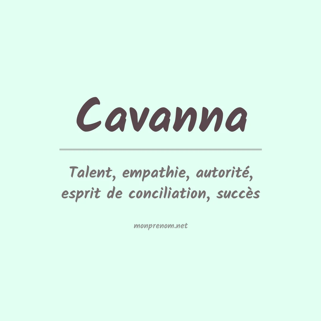 Signification du Prénom Cavanna