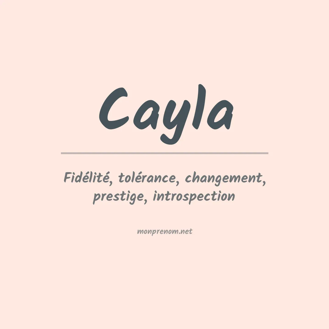 Signification du Prénom Cayla