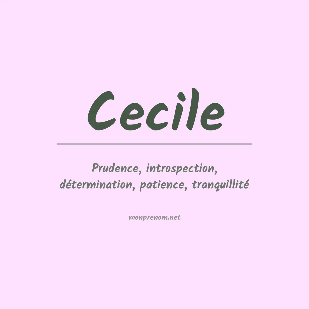 Signification du Prénom Cecile