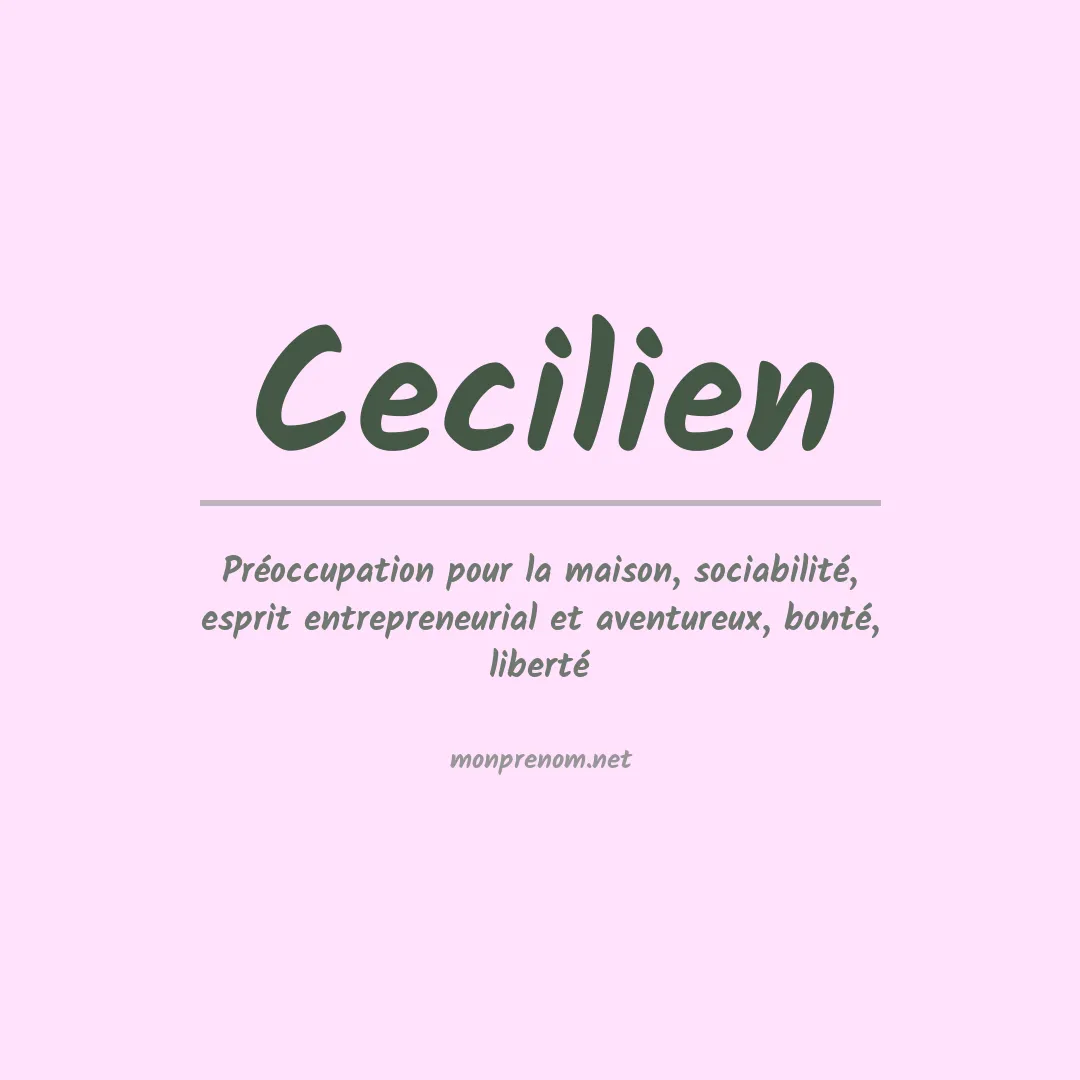 Signification du Prénom Cecilien